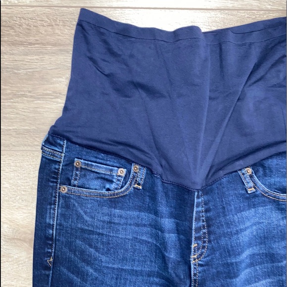 NWOT GAP Full Belly Band Maternity Dark Wash Jeans 30S - Picture 8 of 13